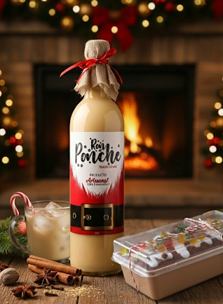 Combo Ron ponche + Dulce de frutas grande